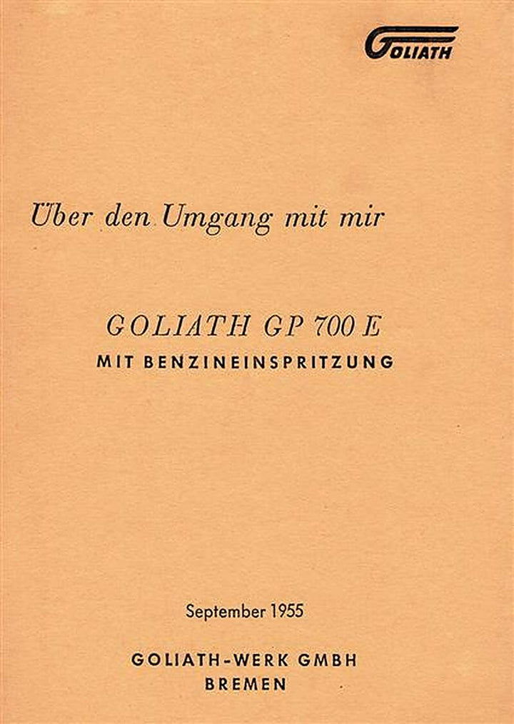Goliath GP 700 E Betriebsanleitung, Buchcover
