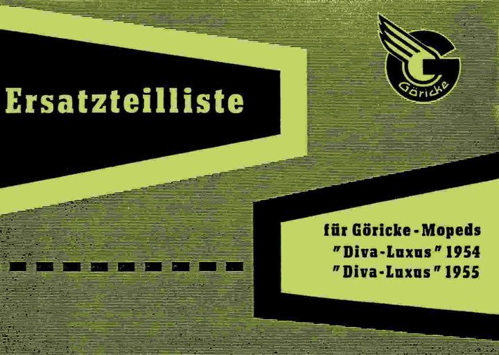 Göricke Diva Luxus Moped Ersatzteilkatalog, Buchcover