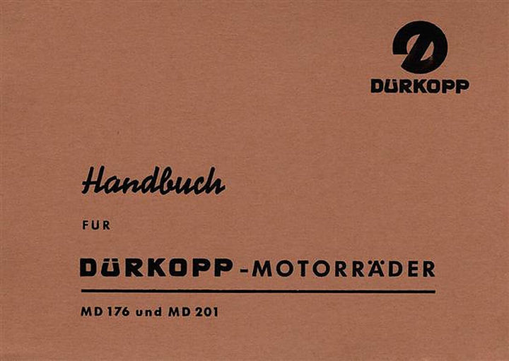 Dürkopp MD176 und MD201 Betriebsanleitung, Buchcover