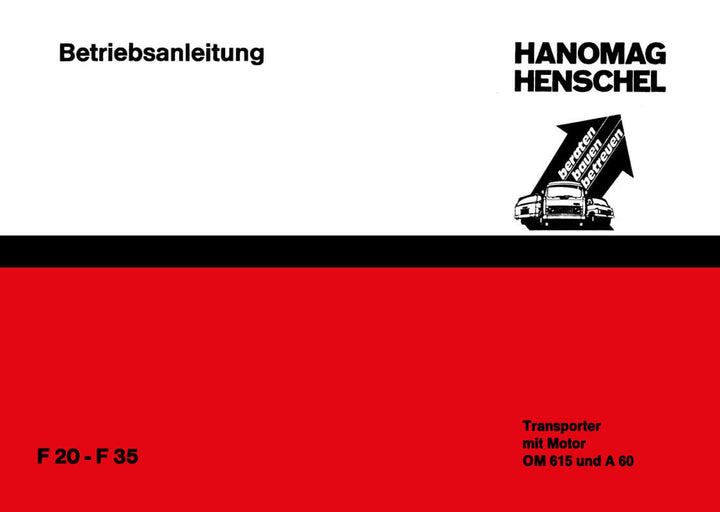 Hanomag F 20 - F 35, Betriebsanleitung, Buchcover
