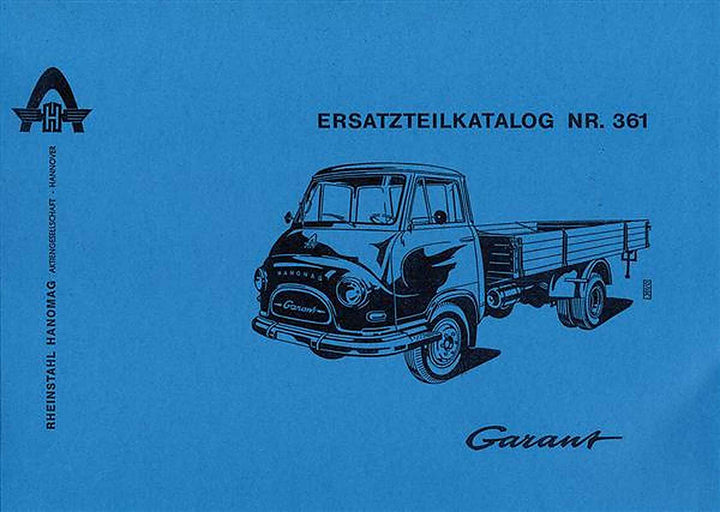 Hanomag Garant Ersatzteilkatakog, Buchcover
