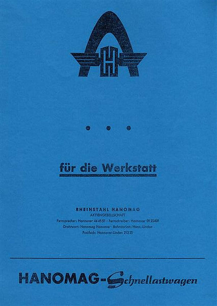 Hanomag Schnelllastwagen Werkstatt-Radgeber, Buchcover