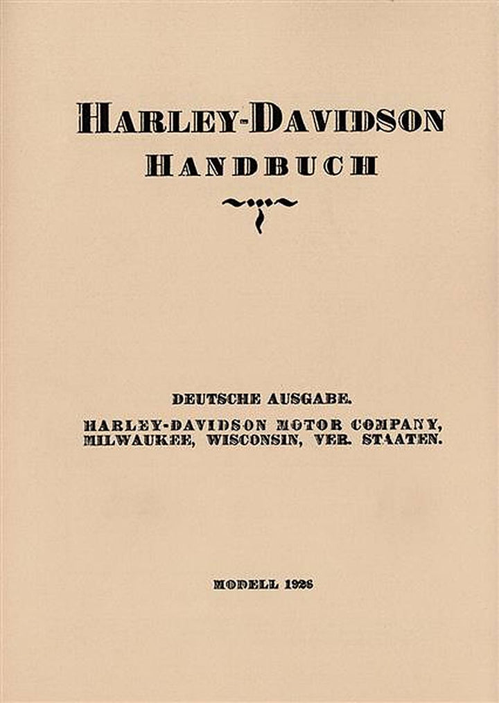 Harley-Davidson 1000 und 1200 Betriebsanleitung, Buchcover
