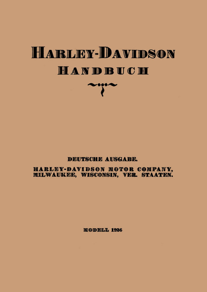 Harley-Davidson 1000 und 1200 Betriebsanleitung, Buchcover
