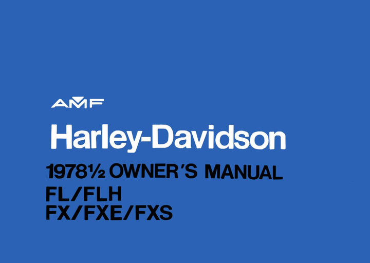 Harley-Davidson FL /FLH /FX /FXE /FXS Owners Manual, Buchcover