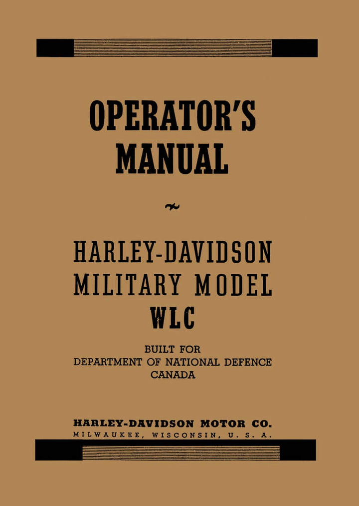 Harley-Davidson WLC750 Militär Betriebsanleitung, Buchcover
