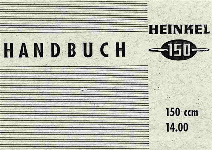 Heinkel Roller 150 ccm Betriebsanleitung, Buchcover