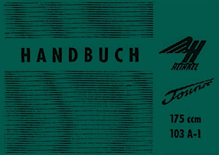 Heinkel Tourist-Roller 103 A-1 Betriebsanleitung, Buchcover