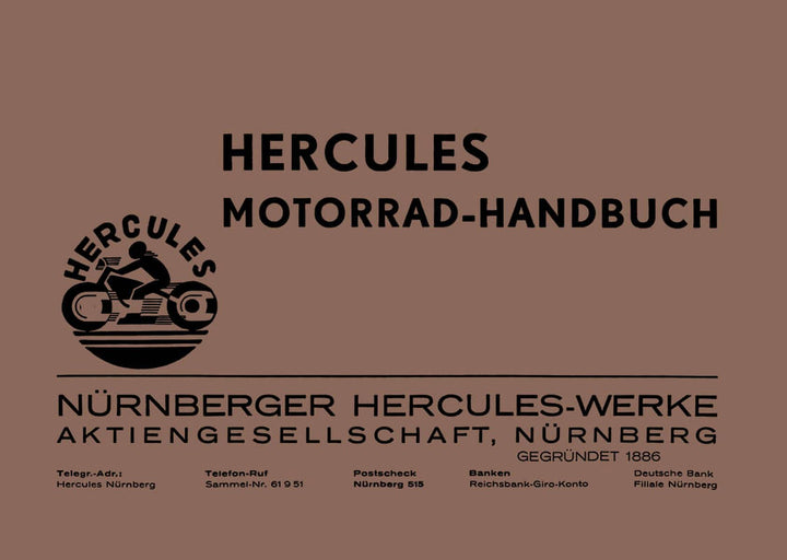 Hercules Motorräder Betriebsanleitung, Buchcover