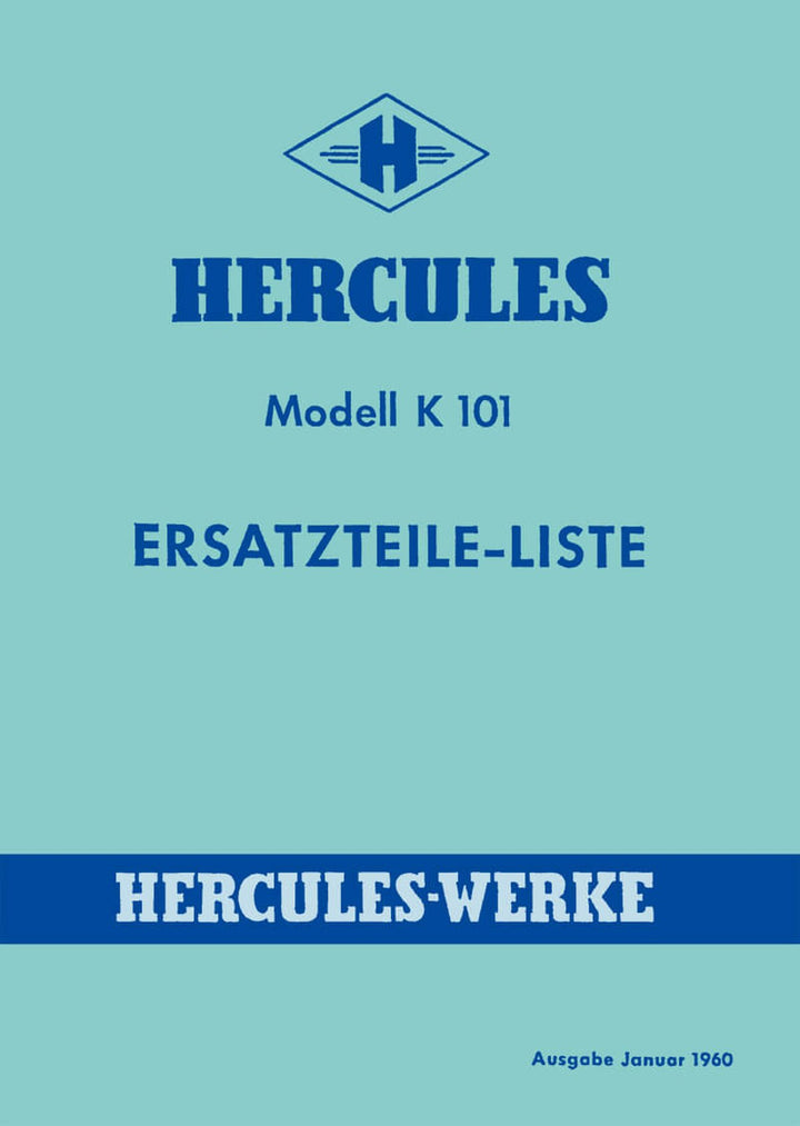 Hercules K101 Ersatzteilkatalog, Buchcover