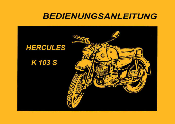 Hercules K103S Betriebsanleitung, Buchcover