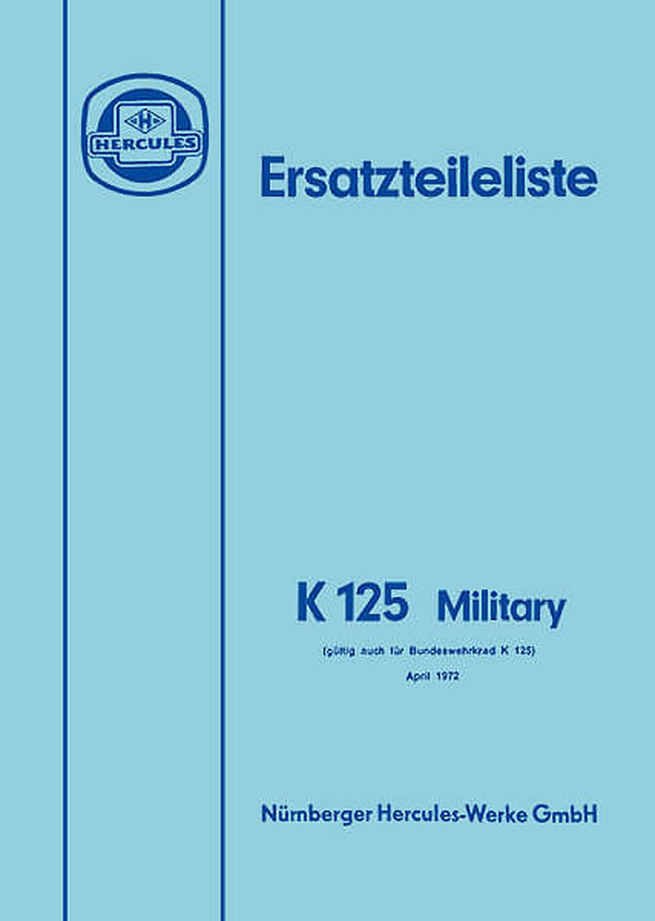 Hercules K125 Military Ersatzteilkatalog, Buchcover