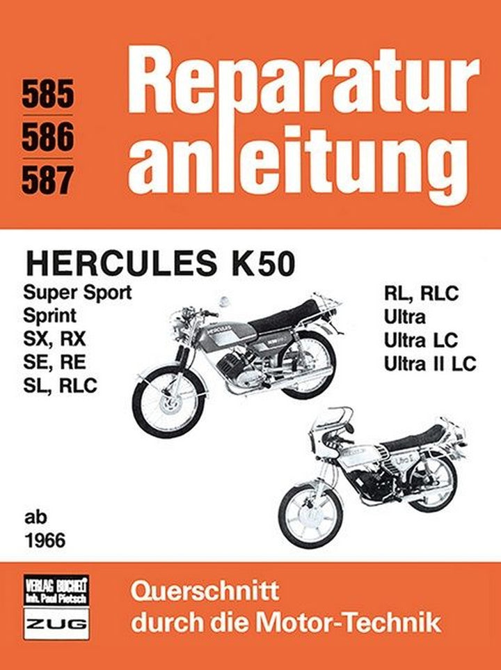 Hercules K 50 ab 1966 - Reparaturbuch, Buchcover