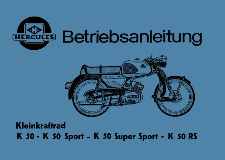 Hercules K50 K50 Sport K50 Super Sport K50RS Betriebsanleitung, Buchcover