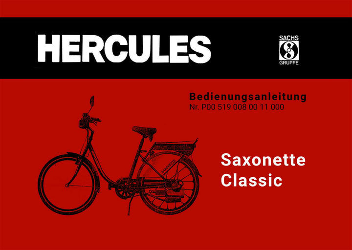 Hercules Saxonette Classic Betriebsanleitung, Buchcover