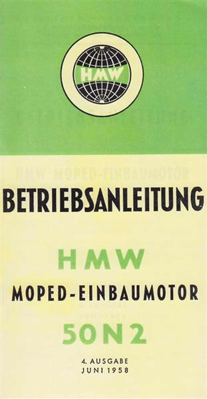 HMW Moped-Einbaumotor 50 N2, Betriebsanleitung, Buchcover