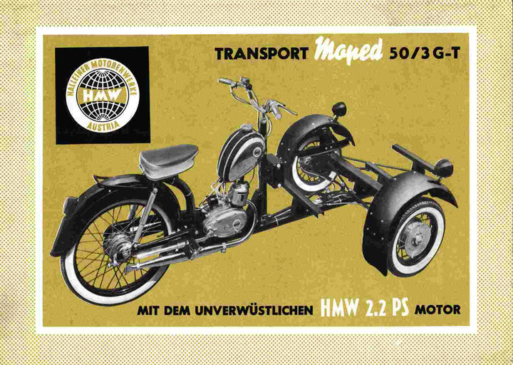 HMW 50/3 G-T, Transport-3-Rad-Moped, Prospekt, Buchcover