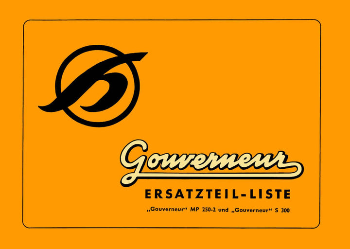 Hoffmann Gouverneur MP250-2 und S300 Ersatzteilkatalog, Buchcover