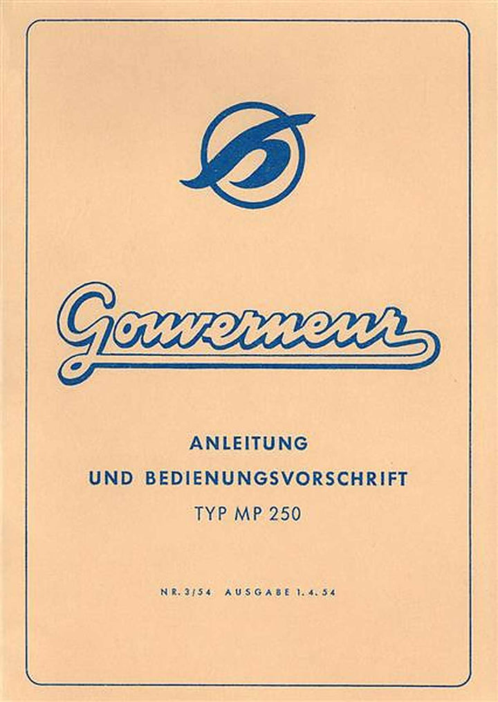 Hoffmann Gouverneur MP250 Betriebsanleitung, Buchcover