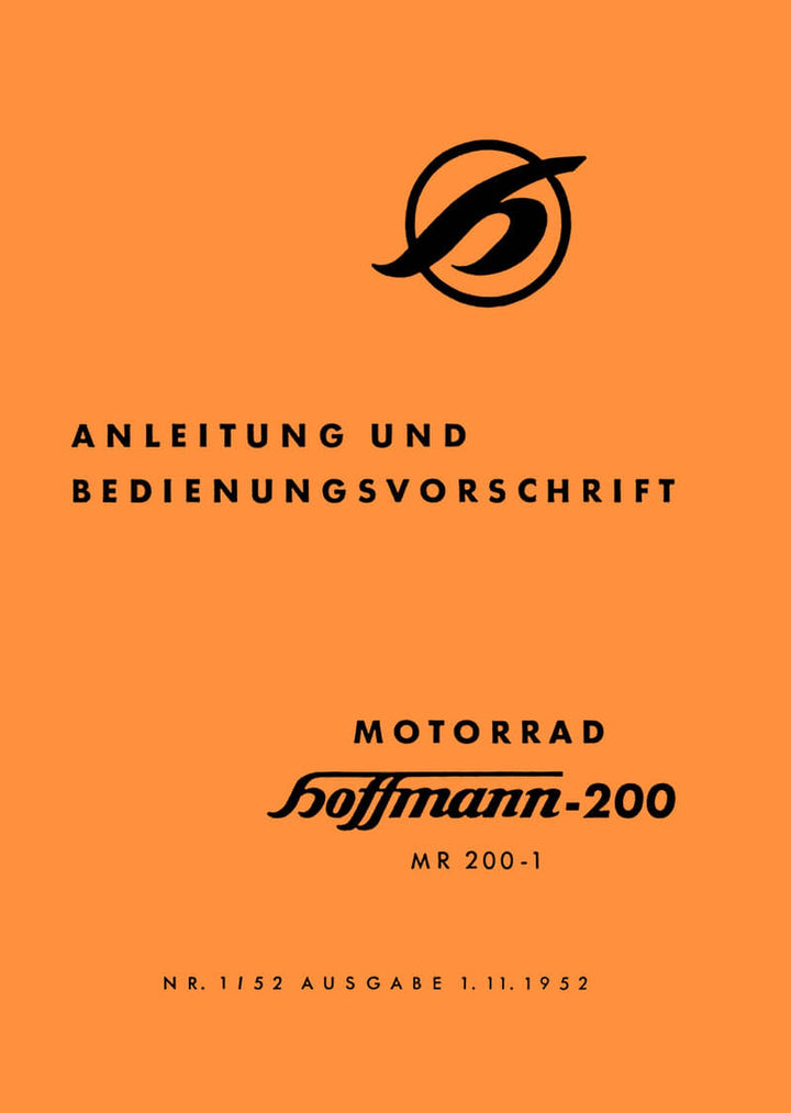 Hoffmann MR200-1 Betriebsanleitung, Buchcover