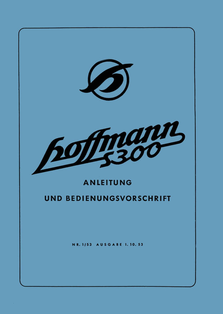 Hoffmann Gouverneur S300 Betriebsanleitung, Buchcover