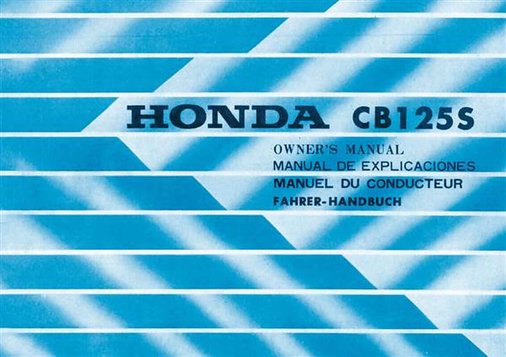 Honda CB125S Fahrerhandbuch, Buchcover