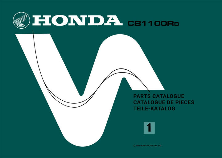 Honda CB1100R CB1100RB Ersatzteilkatalog, Buchcover