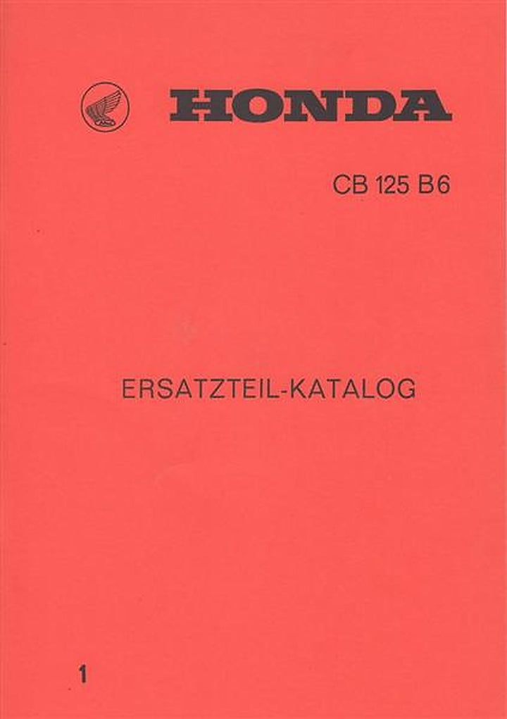 Honda CB125 B6 Ersatzteilkatalog, Buchcover
