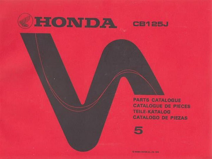 Honda CB125J Teilekatalog, Buchcover