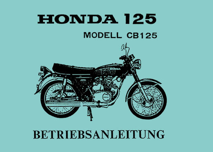 Honda CB125 K5 Betriebsanleitung, Buchcover