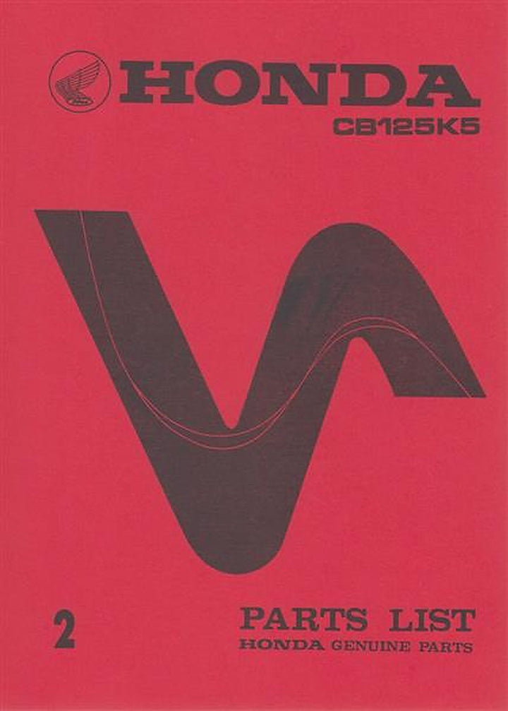 Honda CB125K5 Parts List, Buchcover
