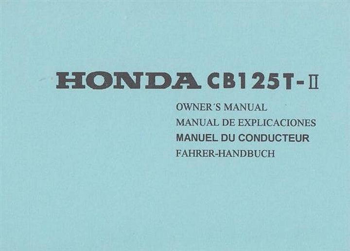Honda CB125T-2 Fahrerhandbuch, Buchcover