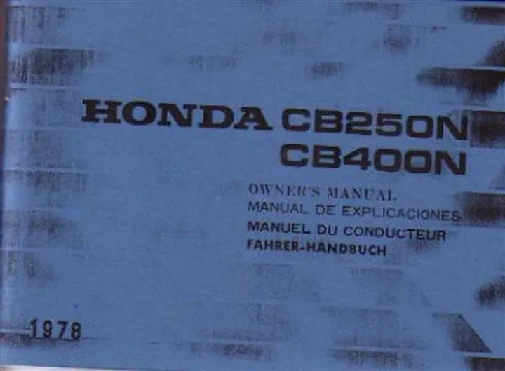 Honda CB250N CB400N Fahrerhandbuch, Buchcover