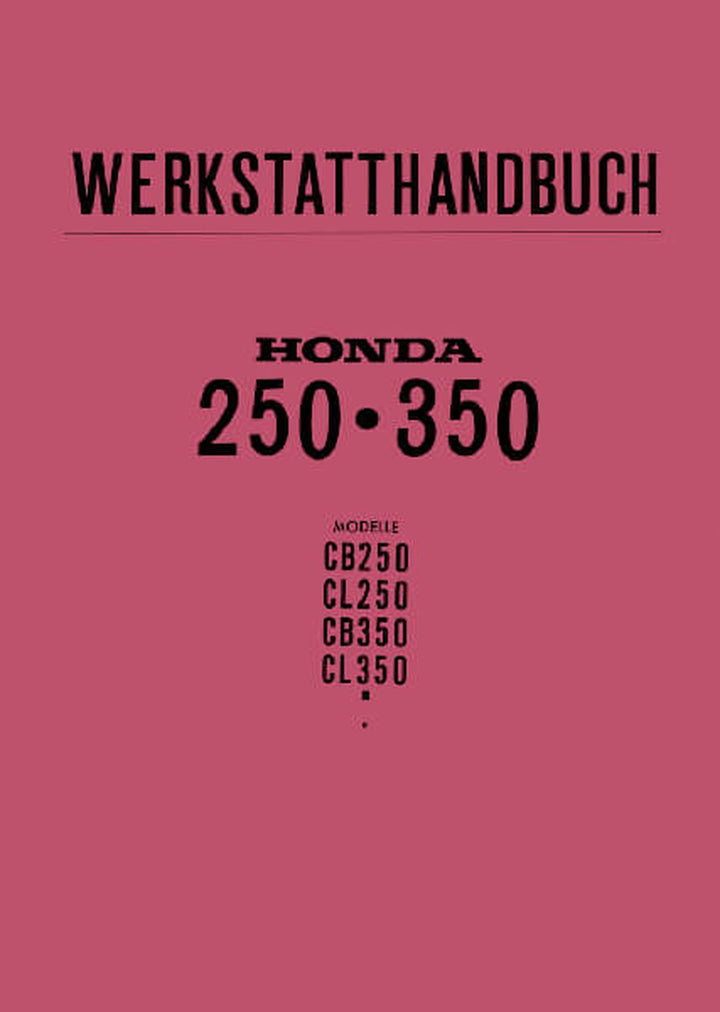 Honda CB250 CB350 CL250 CL350 Werkstatthandbuch, Buchcover