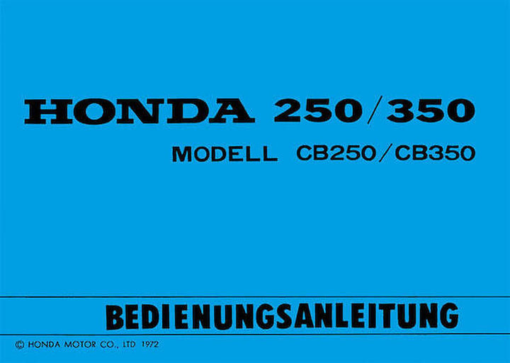 Honda CB250 CB350 Betriebsanleitung, Buchcover