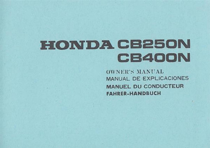 Honda CB250N CB400N Fahrerhandbuch, Buchcover