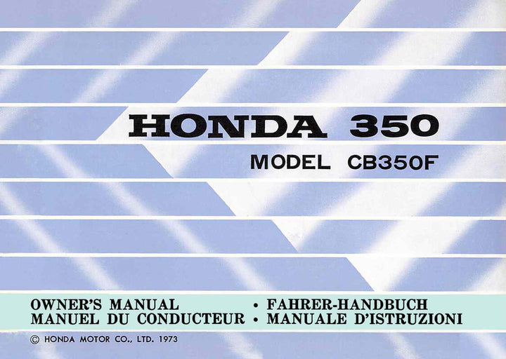 Honda CB350F Fahrerhandbuch, Buchcover