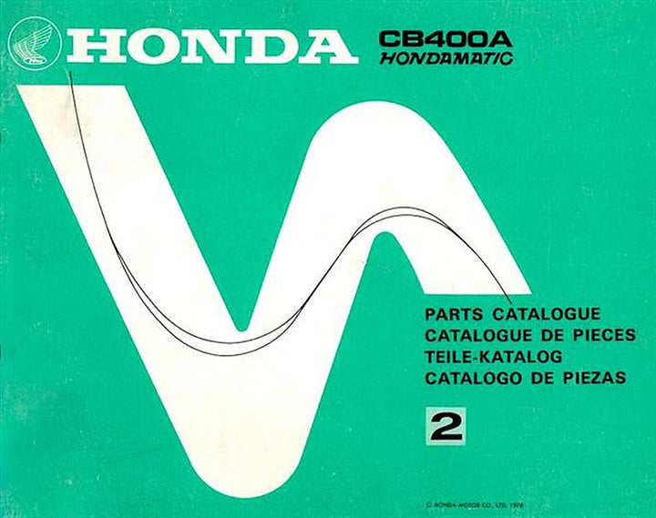 Honda CB400A Hondamatic Teilekatalog, Buchcover