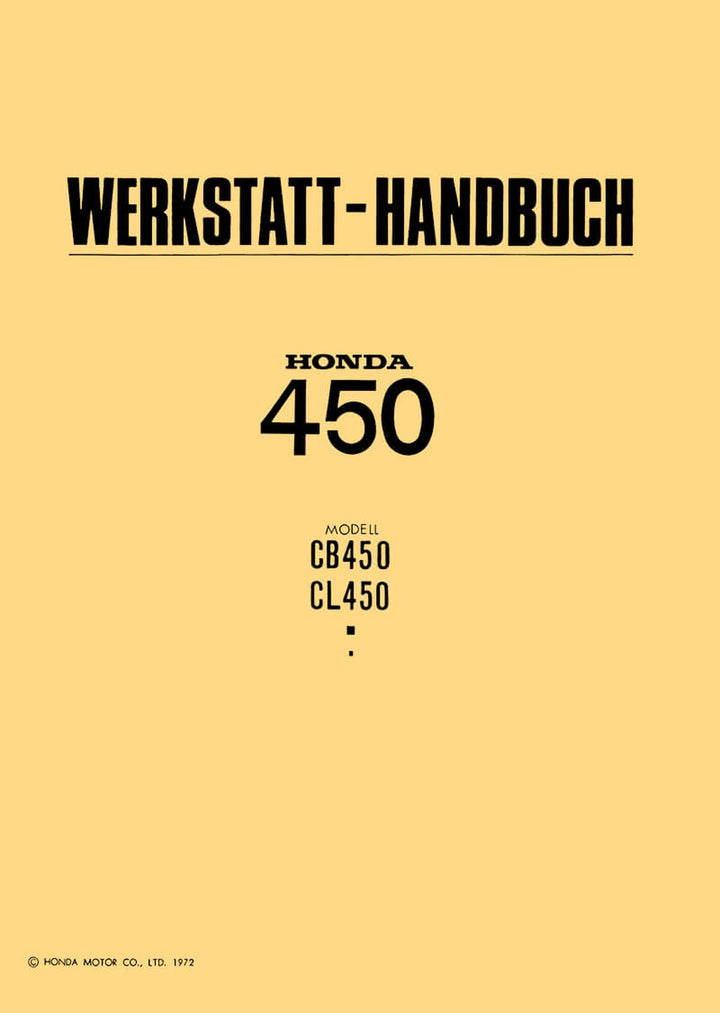 Honda CB450 CL450 Werkstatthandbuch, Buchcover