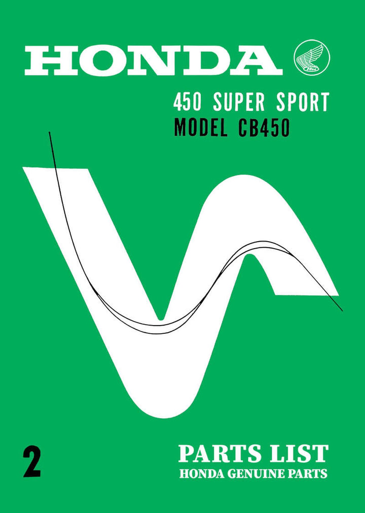 Honda CB450, CB450 Super Sport Parts List, Buchcover