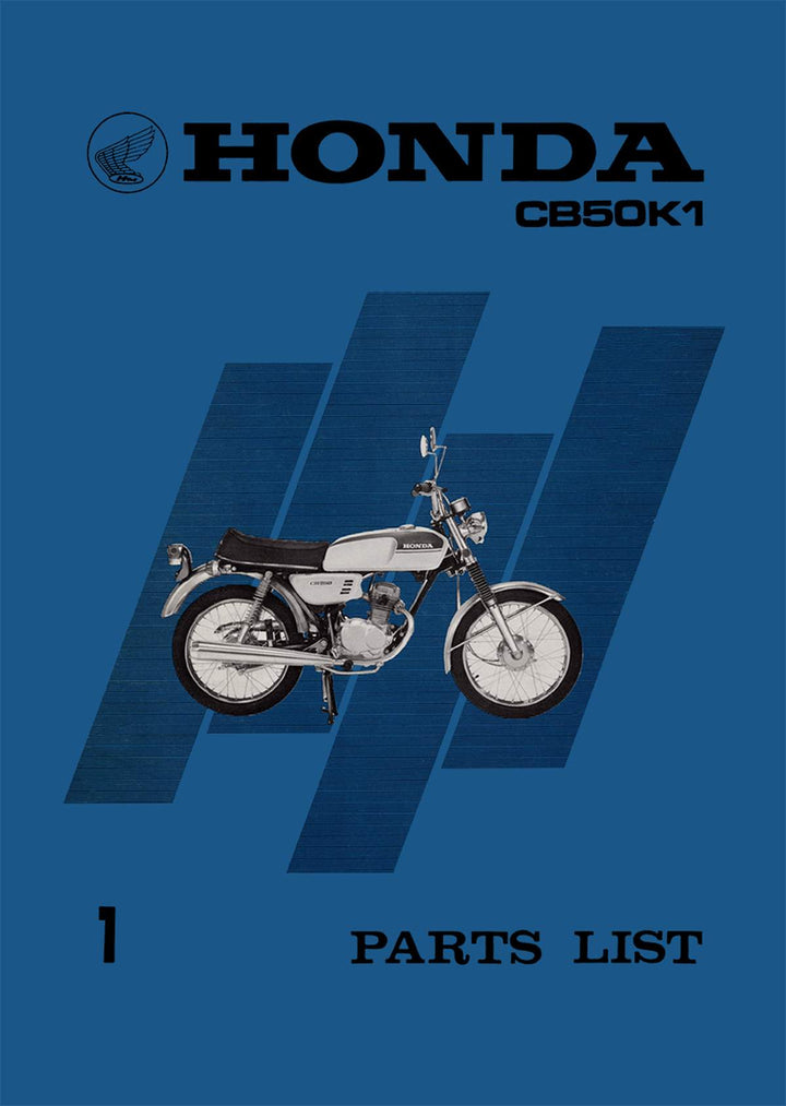 Honda CB50K1 Parts List, Buchcover
