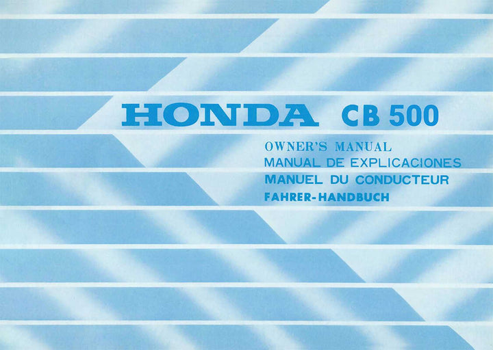 Honda CB500 Fahrerhandbuch, Buchcover