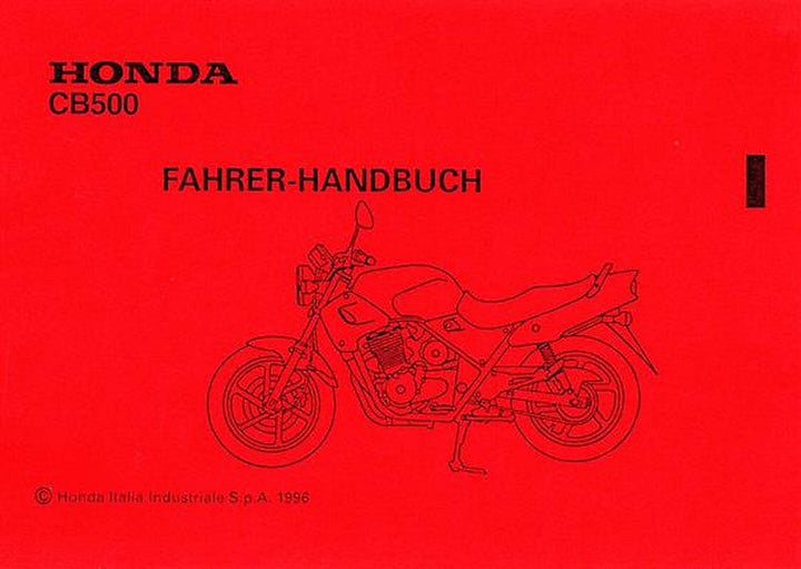 Honda CB500 Fahrerhandbuch, Buchcover