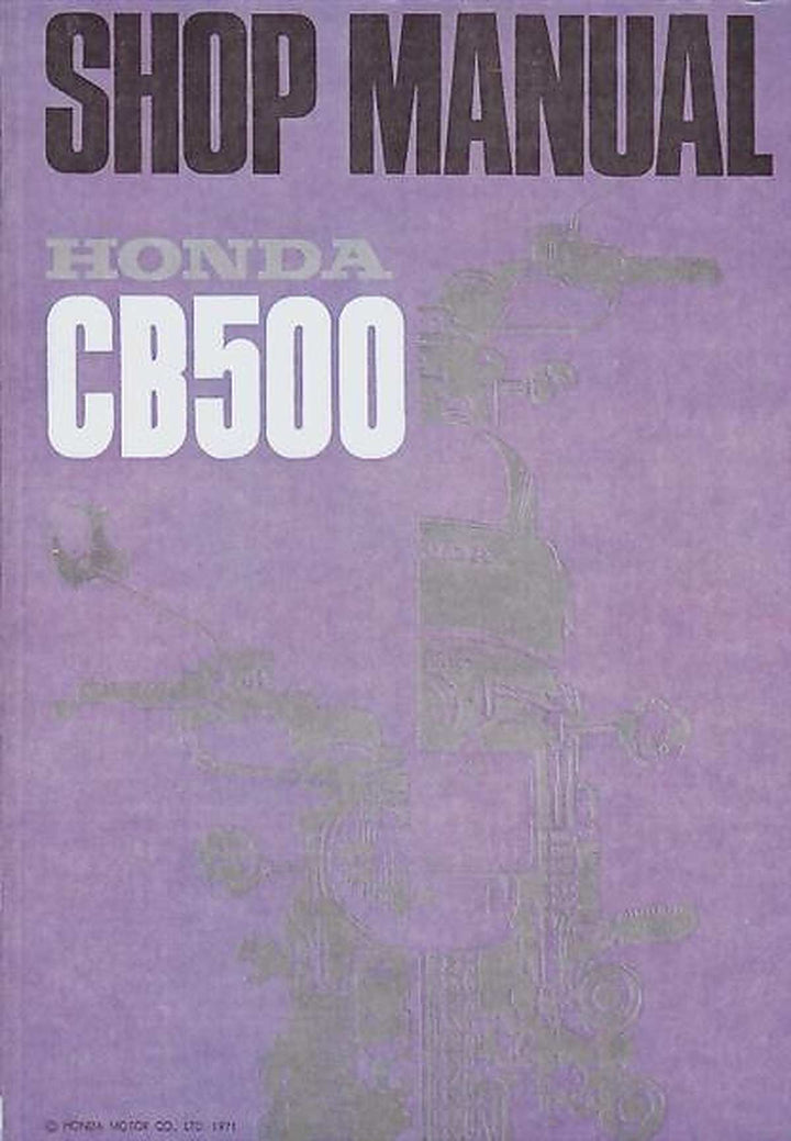 Honda CB500 Four Shop Manual, Buchcover