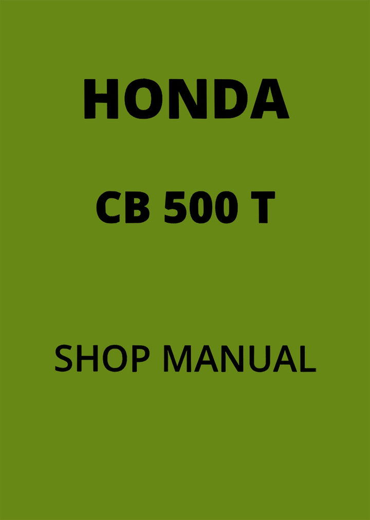 Honda CB500T Shop Manual, Buchcover