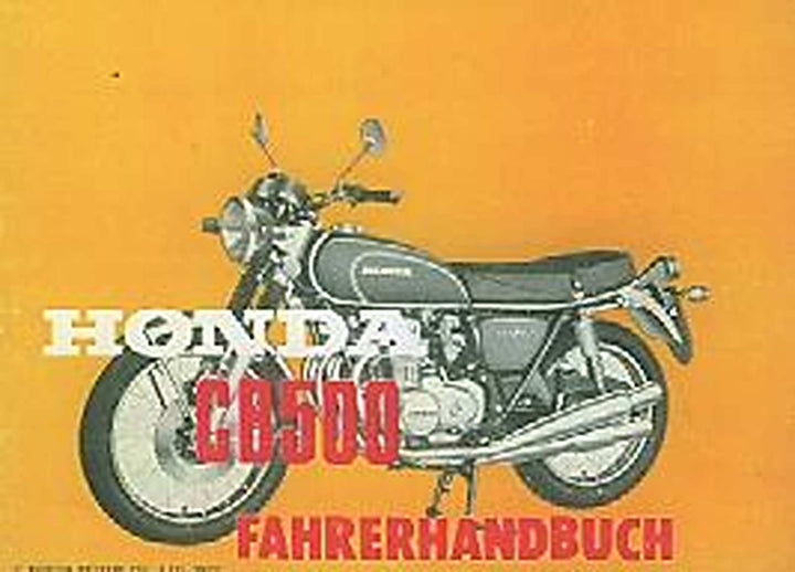 Honda CB500 Fahrerhandbuch, Buchcover