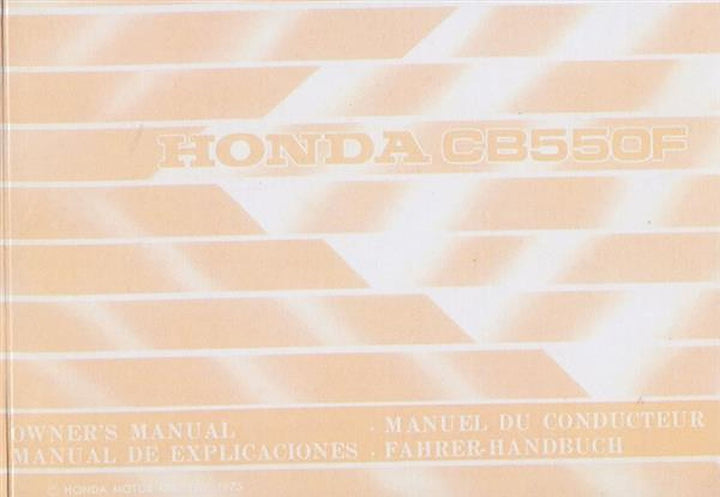 Honda CB550F Fahrerhandbuch, Buchcover