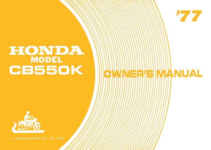 Honda CB550K Owner&