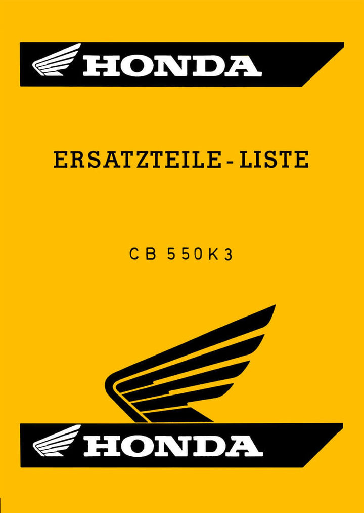 Honda CB550K3 Ersatzteilliste, Buchcover
