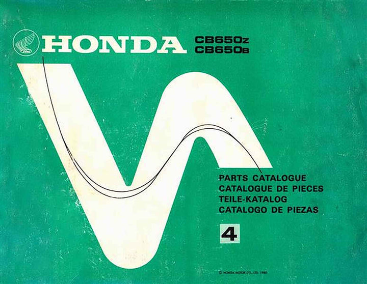Honda CB650Z CB650B Teilekatalog, Buchcover